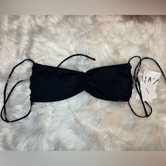 ZARA GATHERED BIKINI TOP SIZE XLARGE - Picture 4 of 5